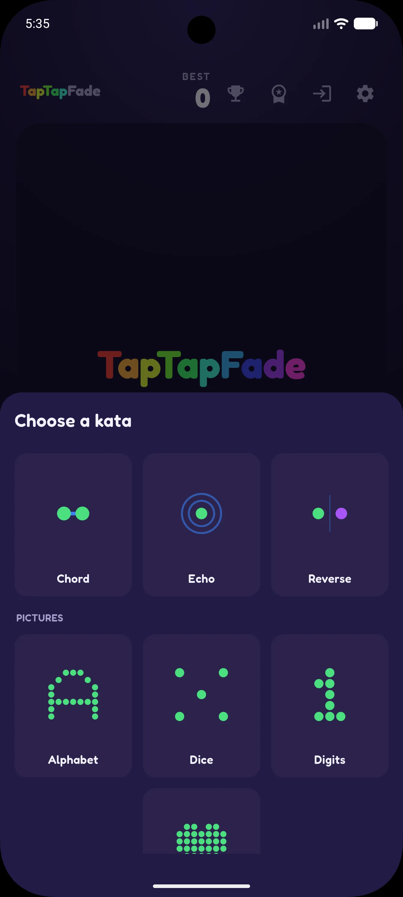 TapTapFade Zen katas