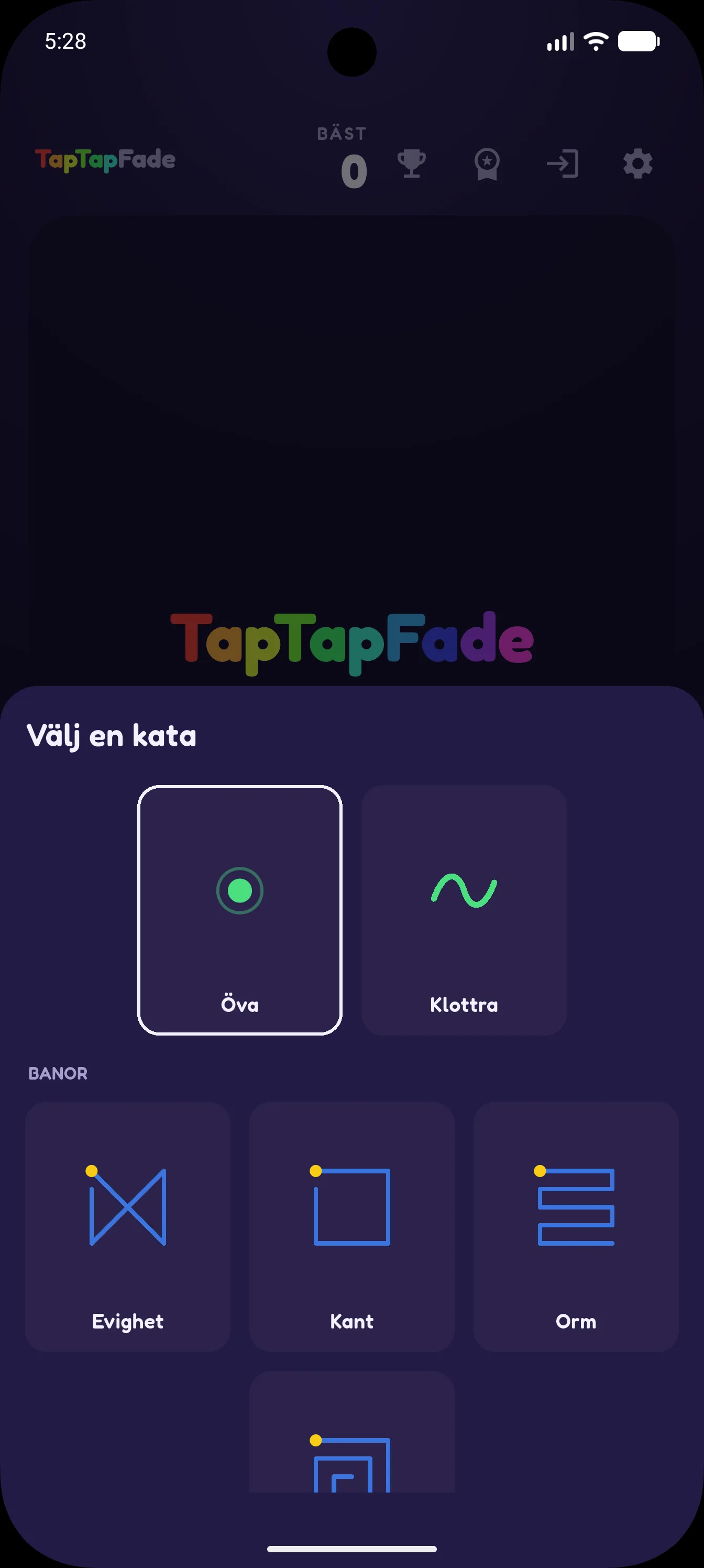 TapTapFade — kataväljaren i Zen